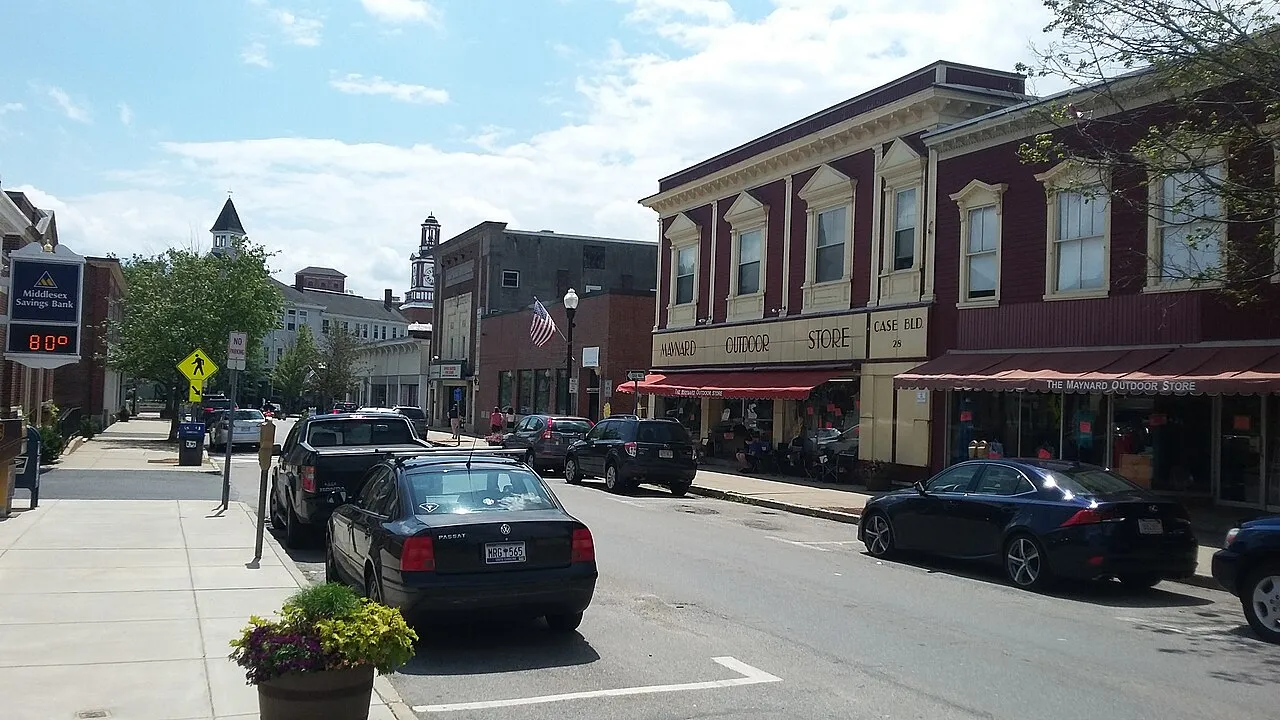 Nason Street, downtown, Maynard, Massachusetts
